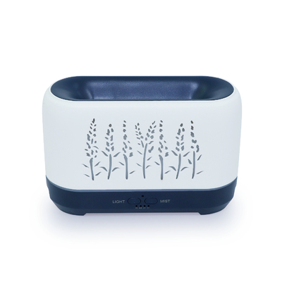 24V5W Beyaz Electri Alev Ultrasonik Mist Maker Ev Aromaterapi Hava Nemlendirici Uçucu Yağ Difüzörü